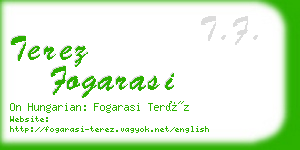 terez fogarasi business card